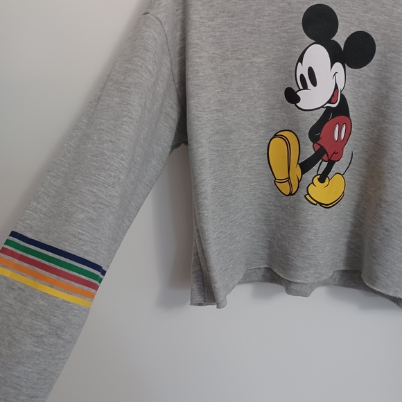 Disney Mickey Mouse Crop Long Sleeve Top - Picture 3 of 7